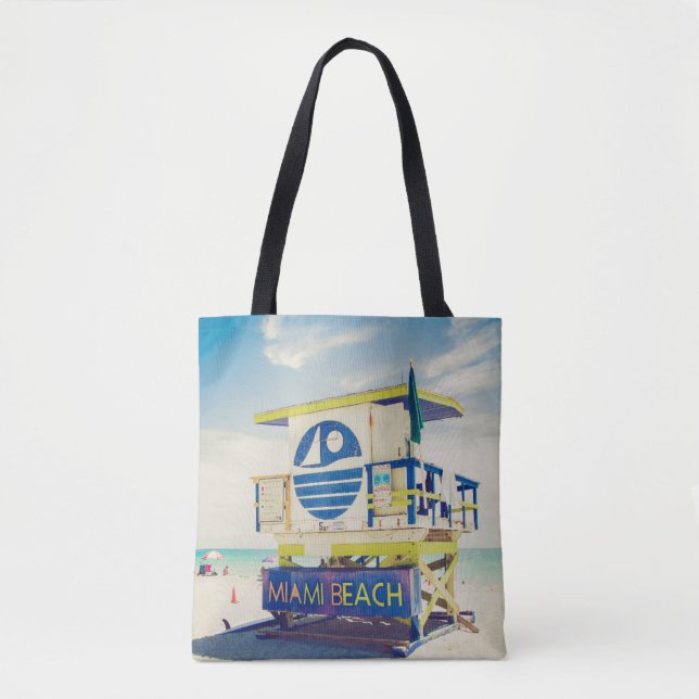 Südstrand des Leibwächter-Turm-|, Miami, Florida Tasche (Vorderseite)