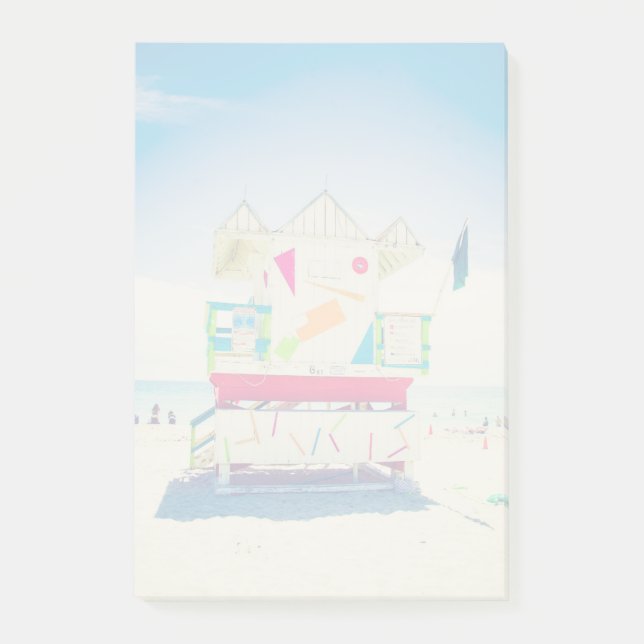 Südstrand des Leibwächter-Turm-|, Miami Post-it Klebezettel (Vorderseite)