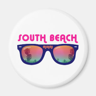 Südstrand-Miami-Sonnenbrille Magnet