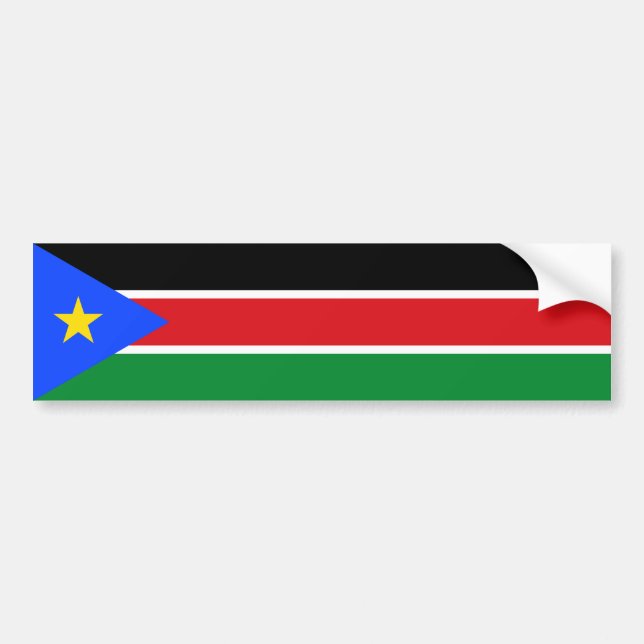 Südsudan-Flagge Autoaufkleber (Vorne)