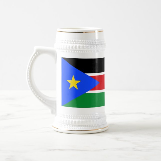 Südsudan-Flagge Bierglas (Links)