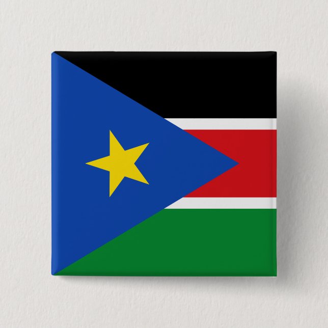 Südsudan-Flagge Button (Vorderseite)
