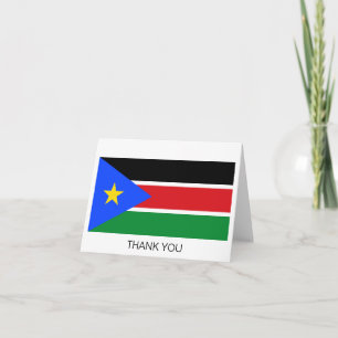 Südsudan-Flagge Dankeskarte