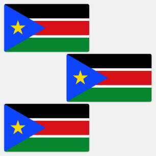 Südsudan-Flagge Etiketten