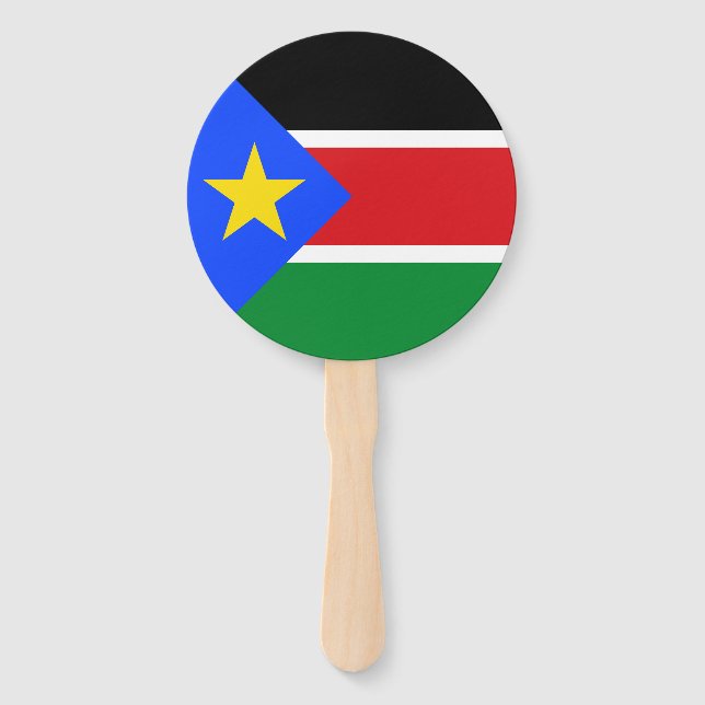 Südsudan-Flagge Fächer (Vorderseite)