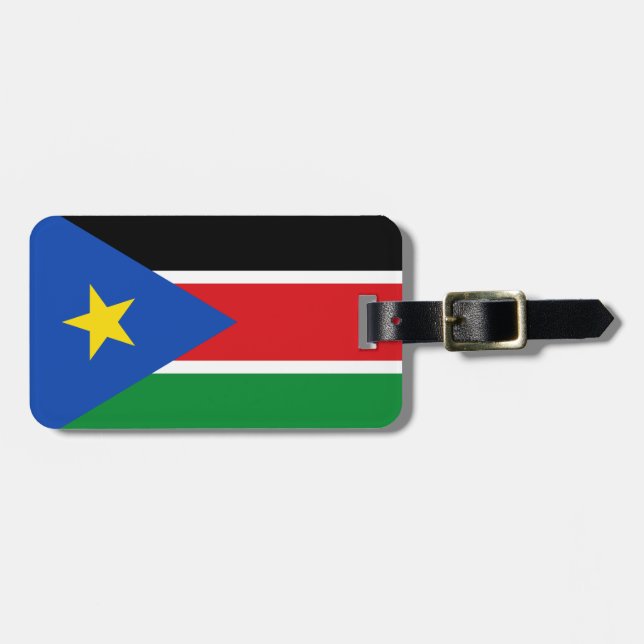 Südsudan-Flagge Gepäckanhänger (Vorderseite horizontal)
