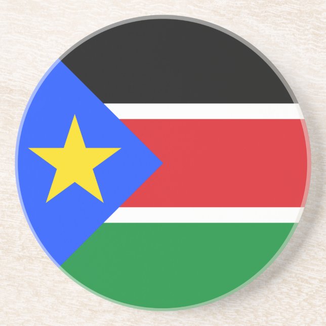 Südsudan-Flagge Getränkeuntersetzer (Vorne)