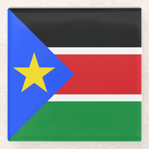 Südsudan-Flagge Glasuntersetzer