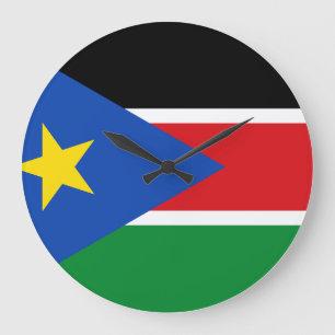Südsudan-Flagge Große Wanduhr