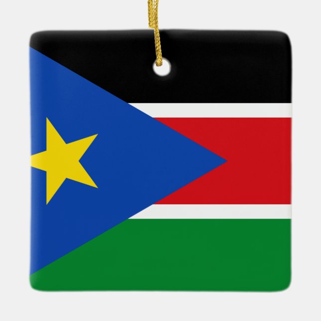 Südsudan-Flagge Keramikornament (Vorderseite)