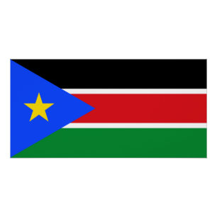 Südsudan-Flagge Poster