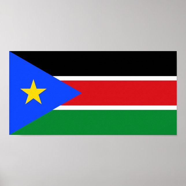 Südsudan-Flagge Poster (Vorne)
