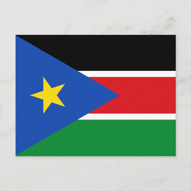 Südsudan-Flagge Postkarte (Vorderseite)