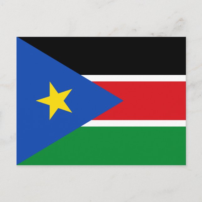 Südsudan-Flagge Postkarte (Vorderseite)