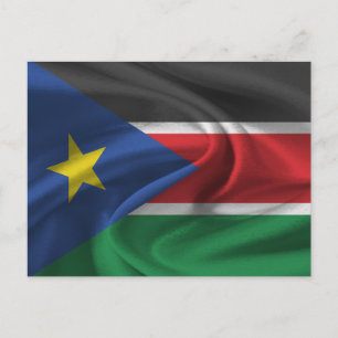 Südsudan-Flagge Postkarte