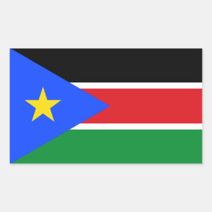 Südsudan-Flagge Rechteckiger Aufkleber
