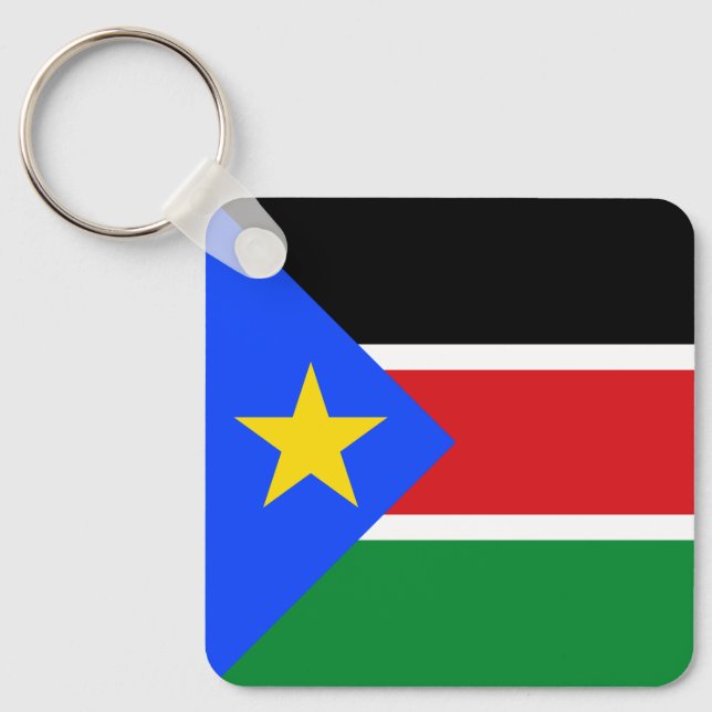 Südsudan-Flagge Schlüsselanhänger (Vorderseite)