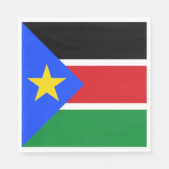 Südsudan-Flagge Serviette (Vorderseite)