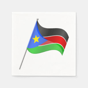Südsudan-Flaggen-Papierservietten Serviette