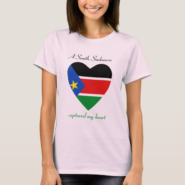 Südsudan-Flaggen-Schatz-T - Shirt (Vorderseite)