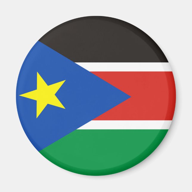 Südsudan-Land-lange Flagge Symbol Magnet (Vorne)