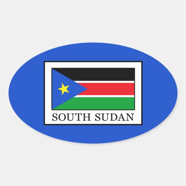 Südsudan Ovaler Aufkleber (Vorderseite)