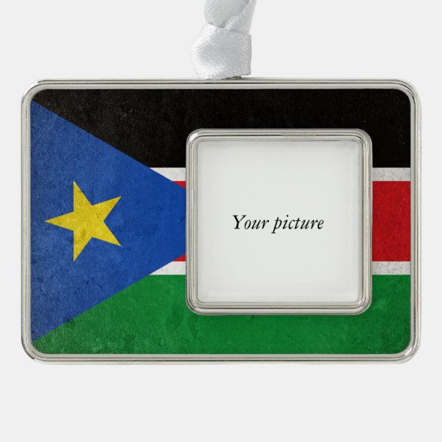 Südsudan Rahmen-Ornament Silber (Vorderseite)
