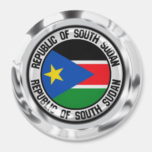 Südsudan-Runde Magnet