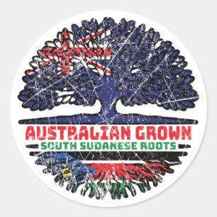 Südsudan Südsudanesisch Australien Runder Aufkleber