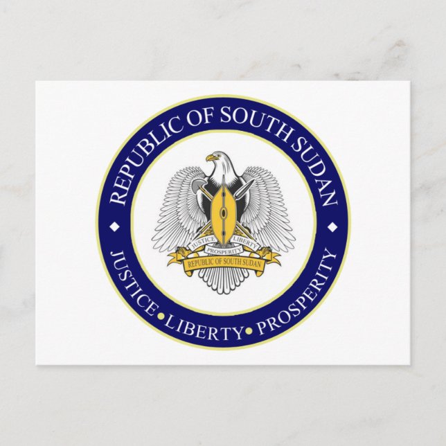 Südsudan-Symbol Postkarte (Vorderseite)