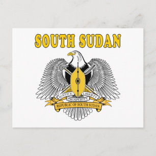 Südsudan-Wappen Postkarte