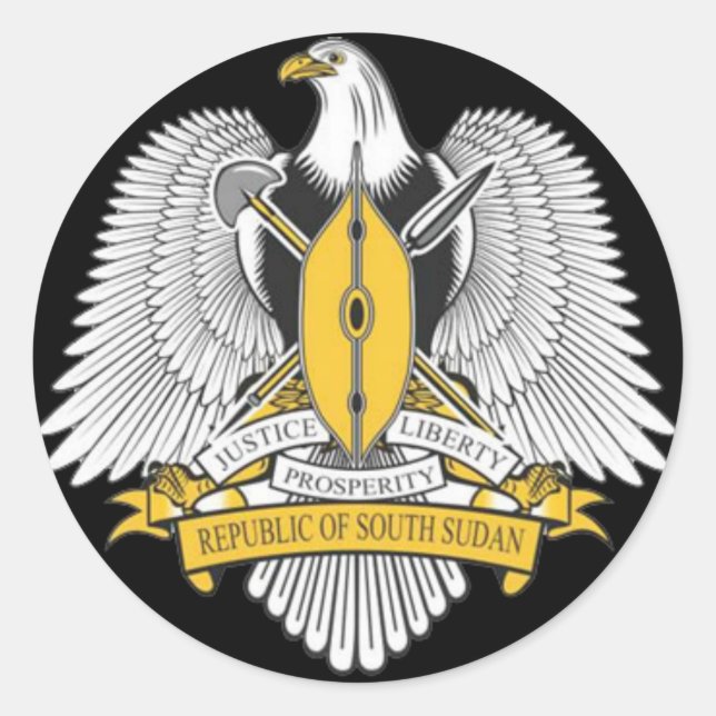 Südsudan-Wappen Runder Aufkleber (Vorderseite)