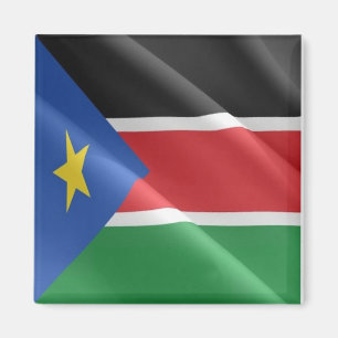 SÜDSUDAN, Waving Flag, Afrika, Kühlschrank Magnet