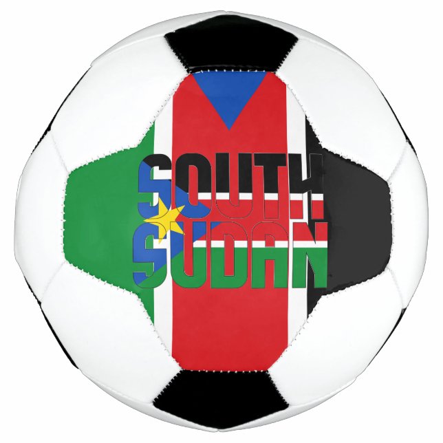Südsudanesische Flagge Adortable Patriotic Fußball (Vorderseite)