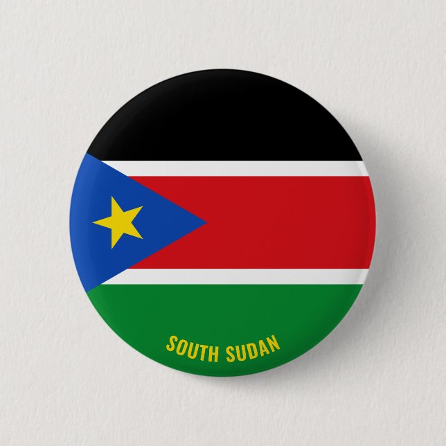 Südsudanesische Flagge Charming Patriotic Button (Vorderseite)