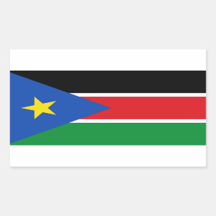 Südsudanesische Flagge, Flagge Südsudans Rechteckiger Aufkleber