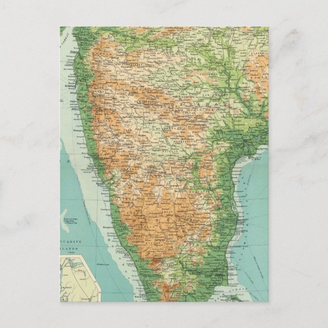 Südteil Indiens Postkarte (Vorderseite)
