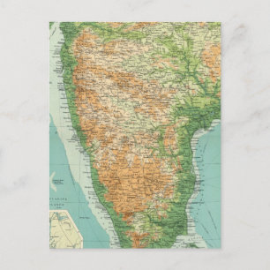 Südteil Indiens Postkarte