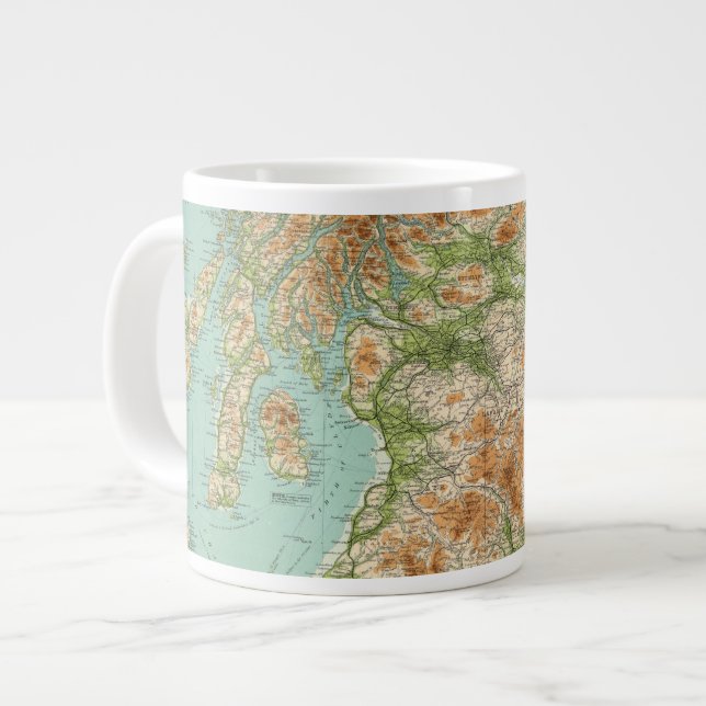Südteil Schottlands Jumbo-Tasse (Vorderseite Links)