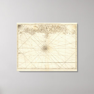 Südteil St. Domingo oder Hispaniola Leinwanddruck