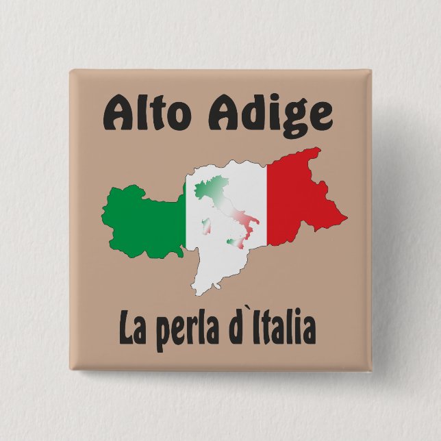 Südtirol – Alto Adige - Italien - Italia Button (Vorderseite)