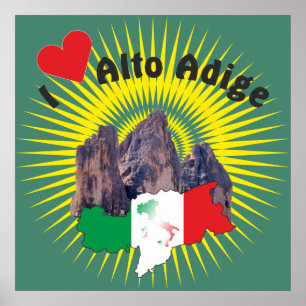 Südtirol - Südtirol - Italien - Italienisches Post Poster