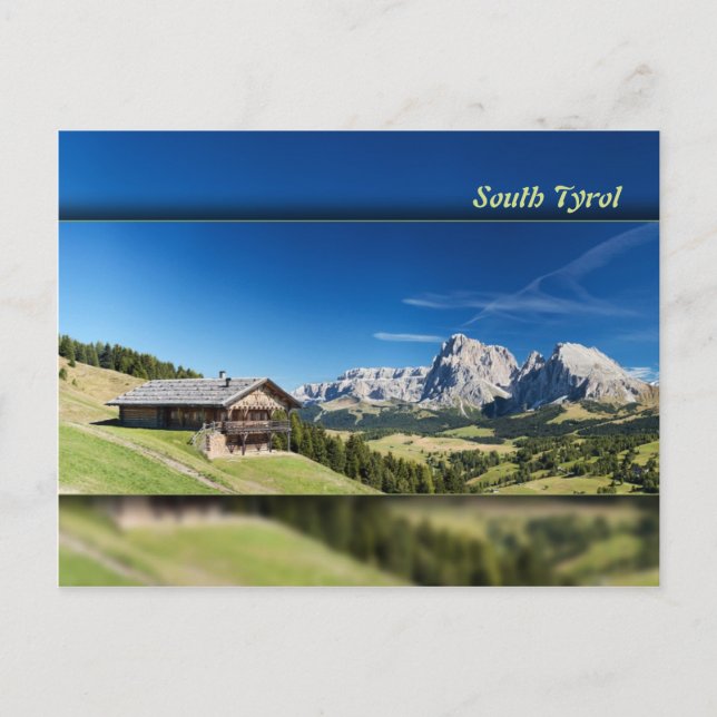 Südtiroler Bergpanorama Postkarte (Vorderseite)