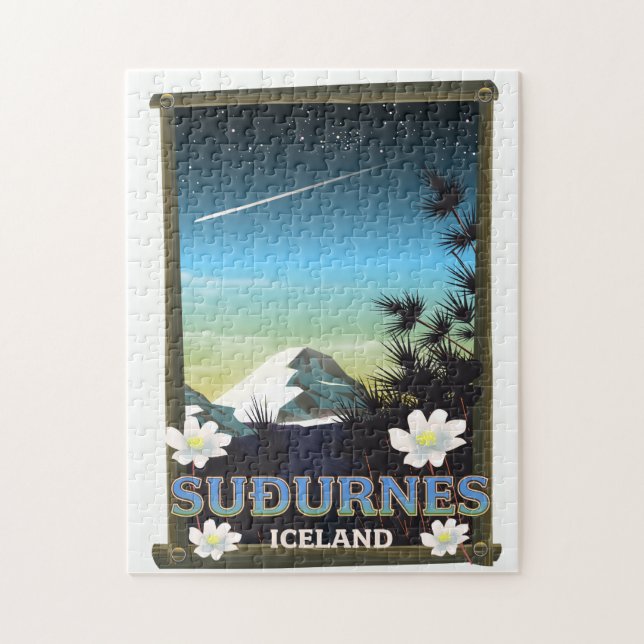 Suðurnes-Eisland-Reiseplakat (Vertikal)