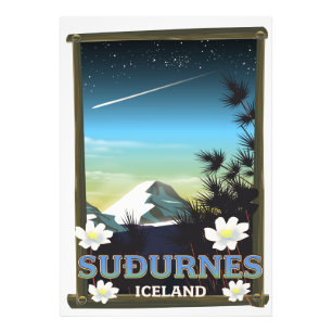 Suðurnes Island Reiseplakat Fotodruck