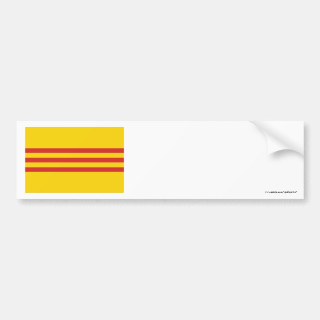 Südvietnam-Flagge Autoaufkleber (Vorne)
