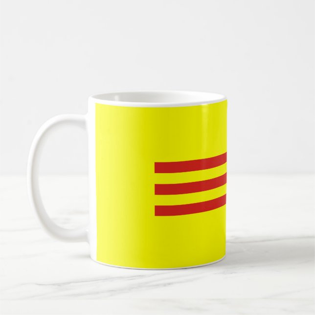 Südvietnam-Flagge Kaffeetasse (Links)