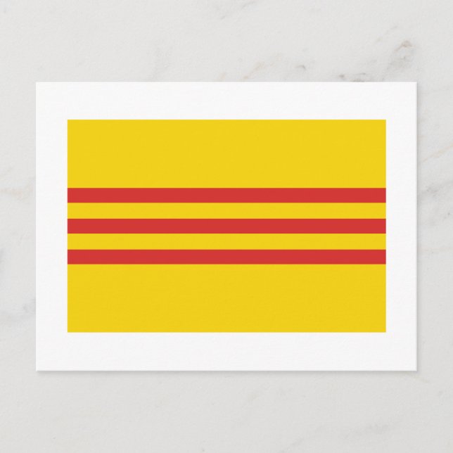 Südvietnam-Flagge Postkarte (Vorderseite)