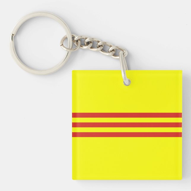 Südvietnam-Flagge Schlüsselanhänger (Vorderseite)