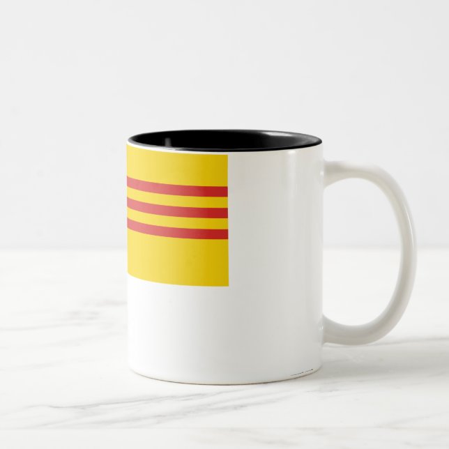 Südvietnam-Flagge Zweifarbige Tasse (Rechts)